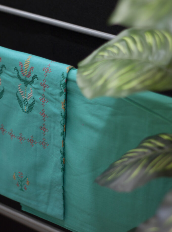 2 Piece - Cross Stitch Embroidered Suit