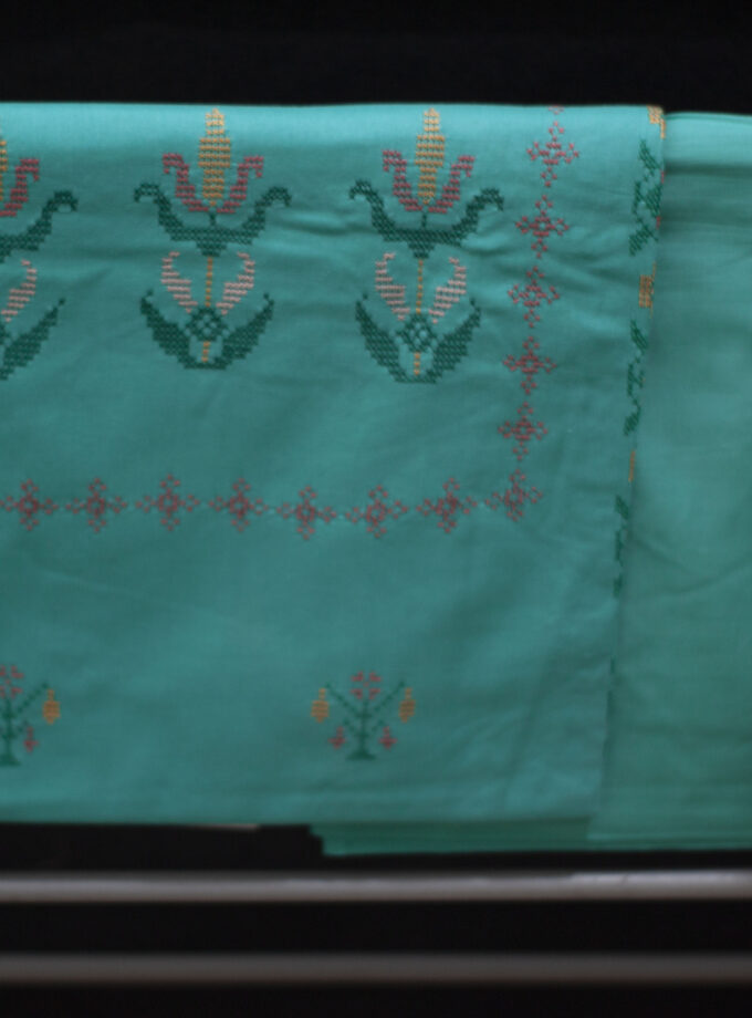 2 Piece - Cross Stitch Embroidered Suit