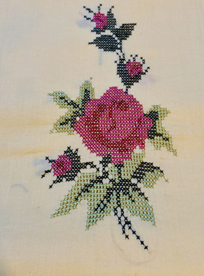 2 - PC Shirt Trouser Yellow cross stitch