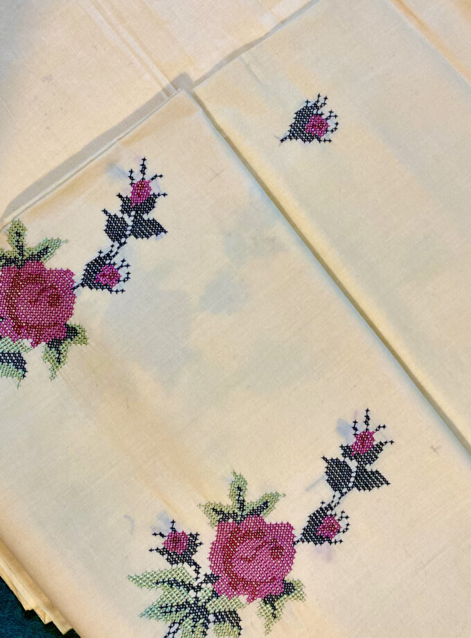 2 - PC Shirt Trouser Yellow cross stitch