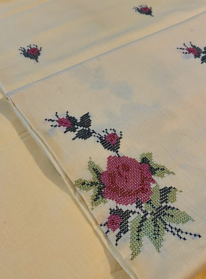 2 - PC Shirt Trouser Yellow cross stitch