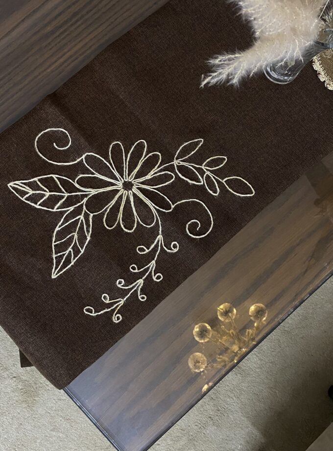 13 PC Jute Table Runner Cushions and Mats Set