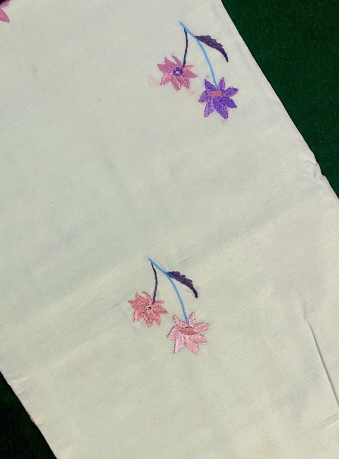 2p - Suit Embroidered Green Lawn