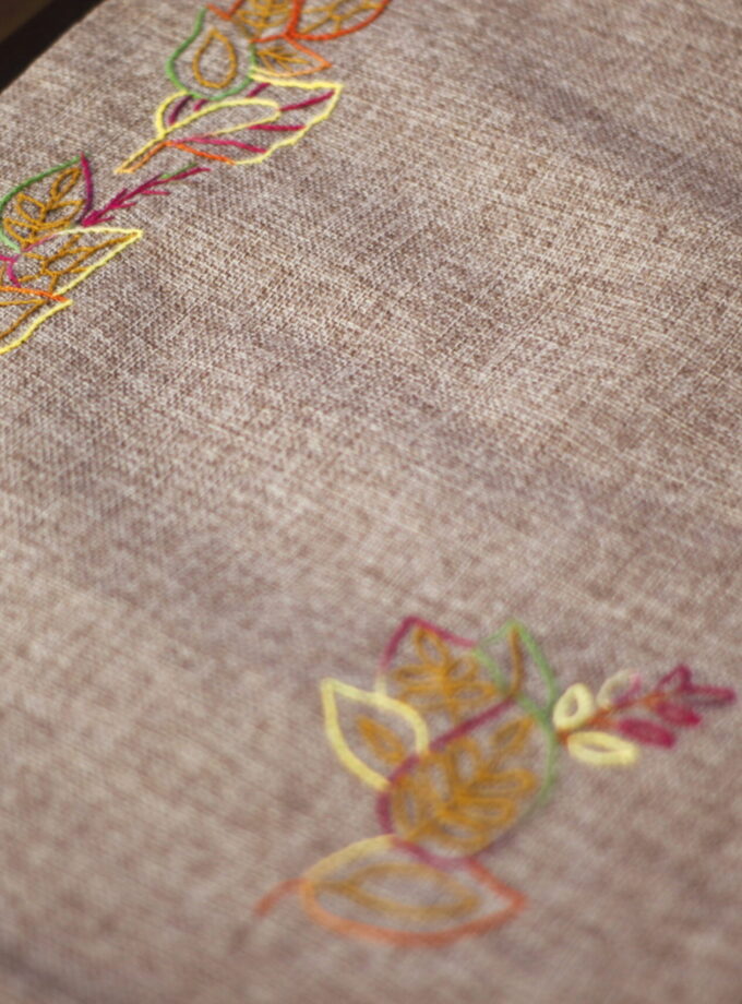 7PC Jute Runner Mats Set with Embroidery