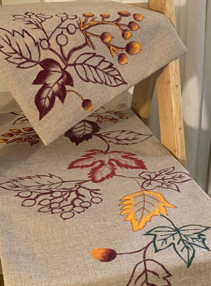 7 PC Hand-painted Runner Mats