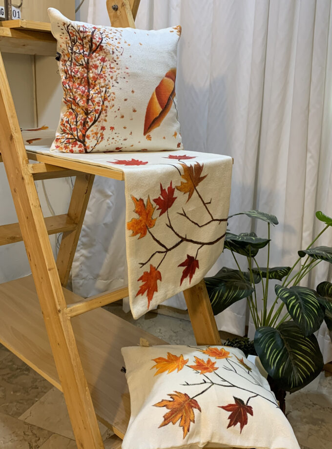 5 PC hand-painted Runner Cushions Set