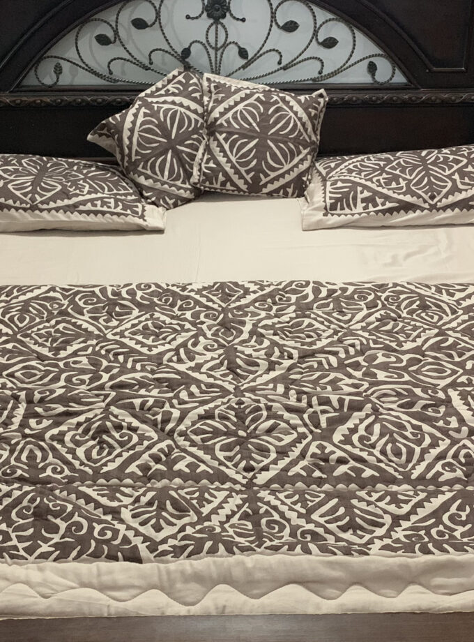 6 Pc Cotton Silk Took Bed Sheet