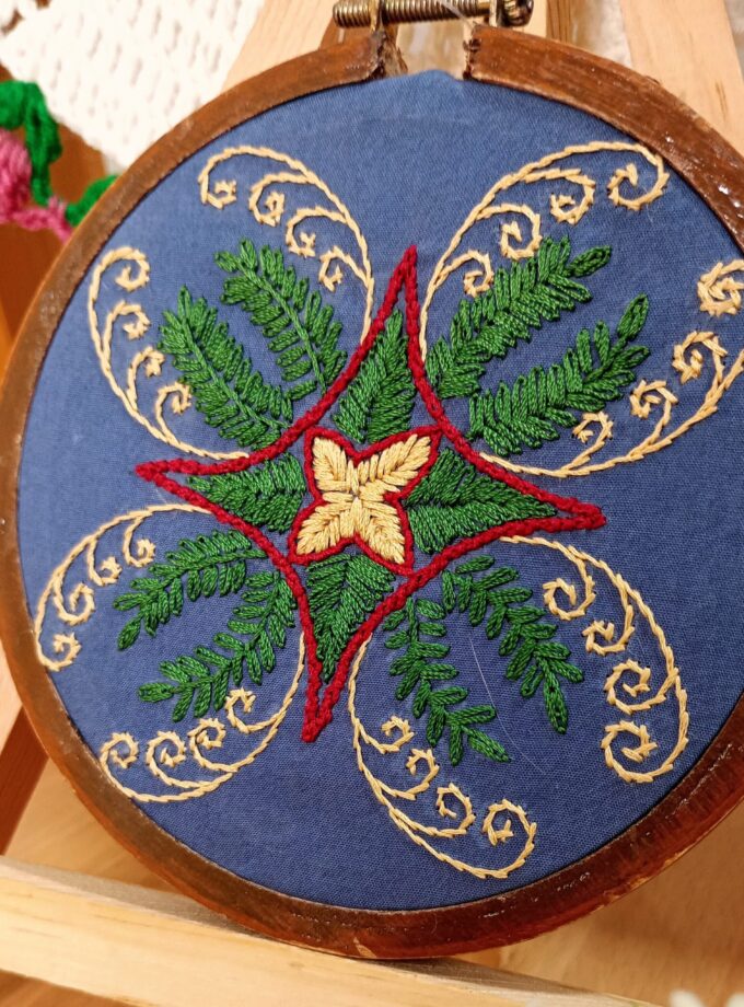 Round Embroidered Frame