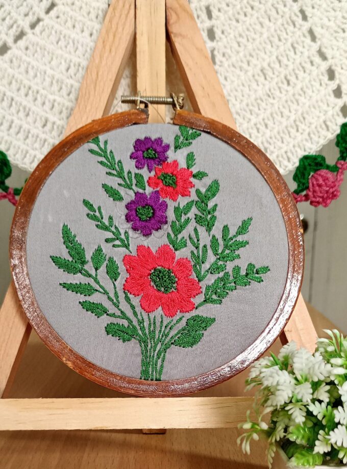 Round Embroidered Frame
