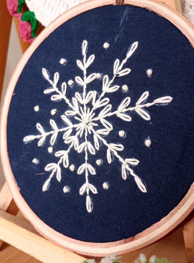 Round Embroidered Frame