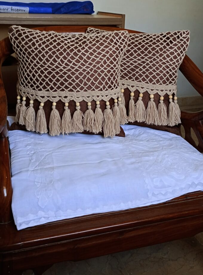 1 Pc Crochet Cushion Cover