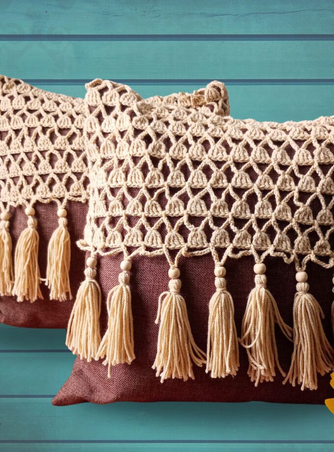 1 Pc Crochet Cushion Cover