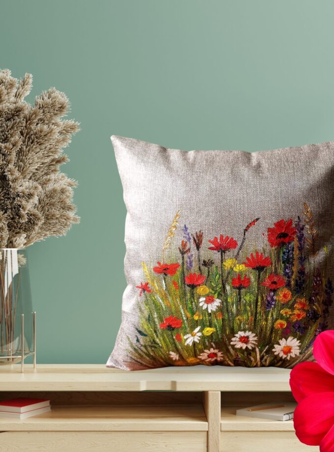 1 Pc Painted Cushion Cover