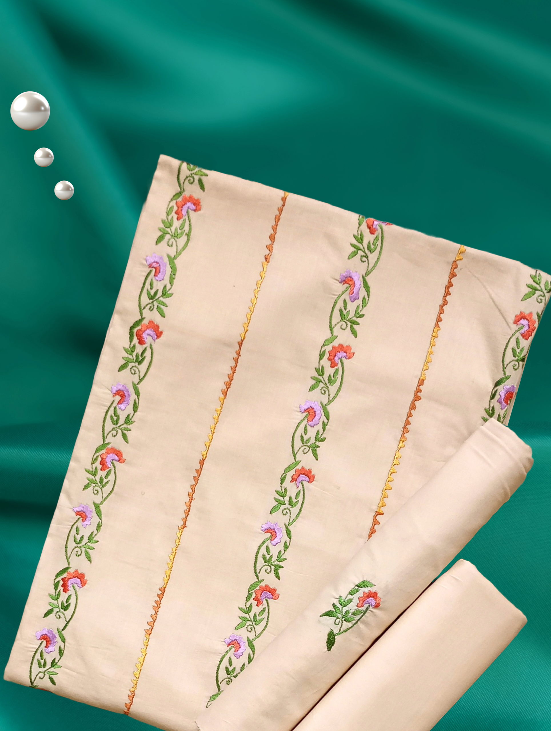3 pc embroidered lawn