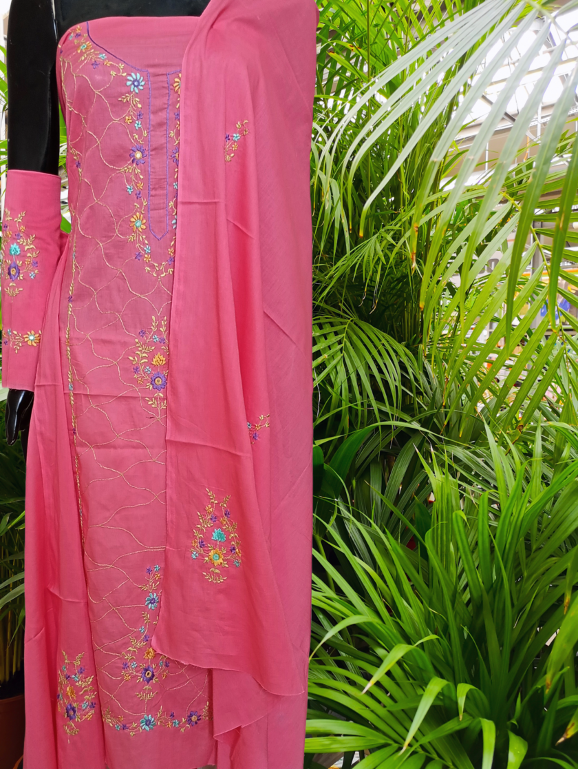 3 pc embroidered lawn