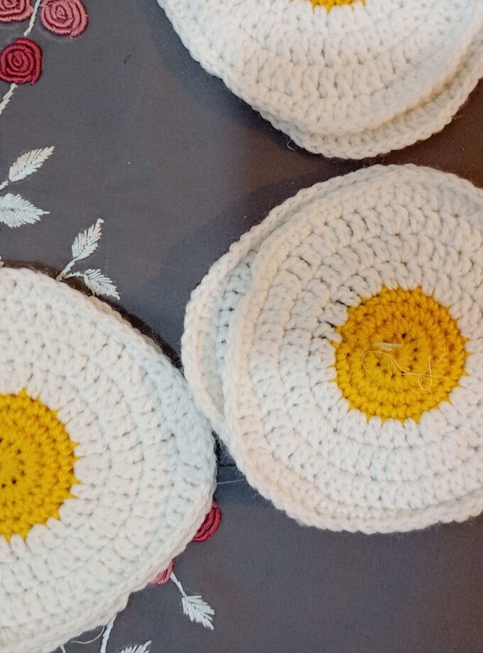 Fried Egg design Tea Coaster