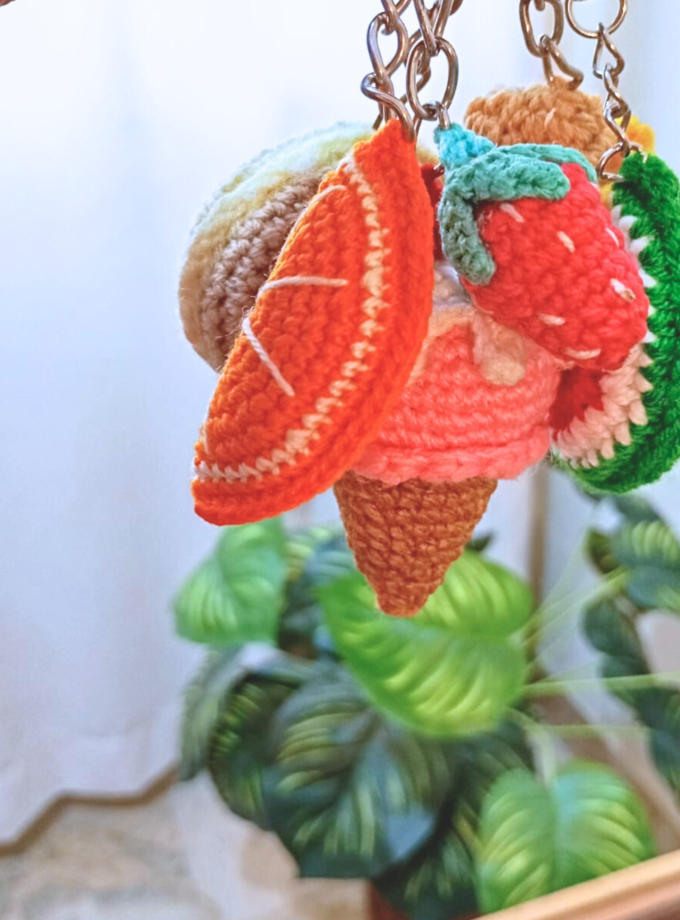 Crochet Keychain Burger