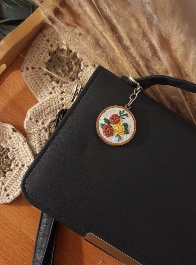 Embroidered Keychain Round