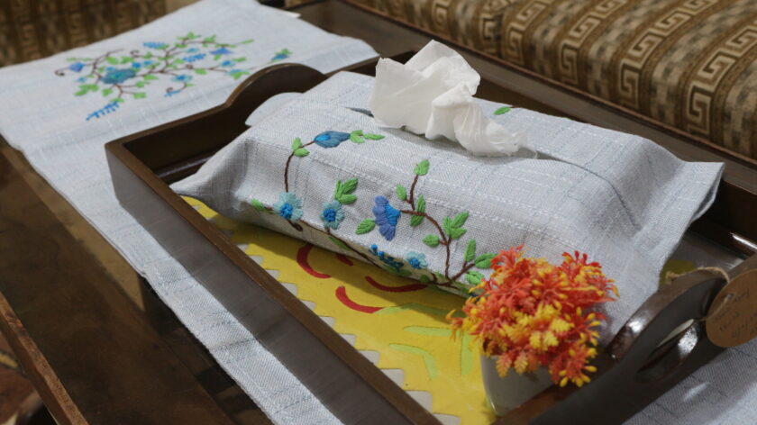 7 PCs Embroidered Runner Cushions Set - Image 4