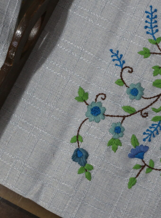 7 PCs Embroidered Runner Cushions Set