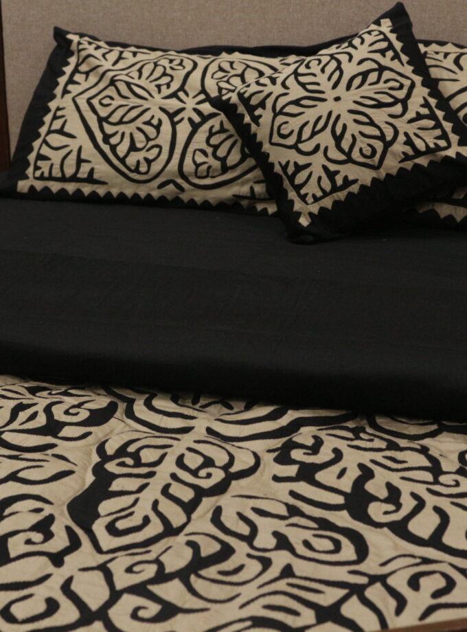 6 Pcs Applique Quilt Bedsheet set