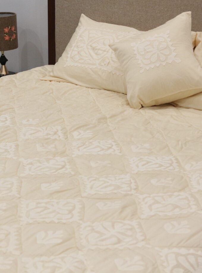 6 Pcs Applique Quilt Bedsheet set