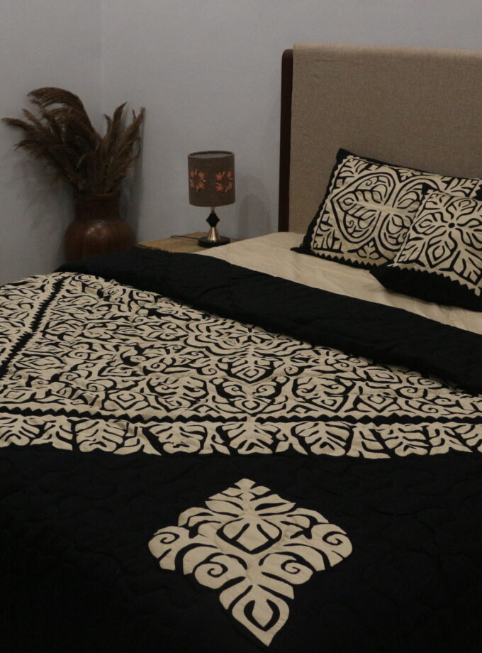 6 Pcs Applique Quilt Bedsheet set