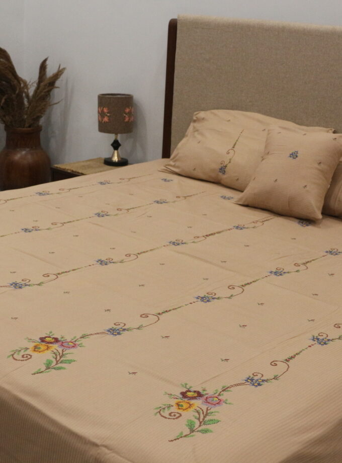 5 Pcs Cross-Stitch Bedsheet set