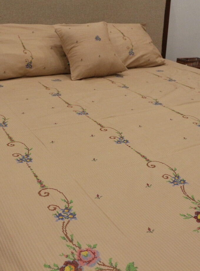 5 Pcs Cross-Stitch Bedsheet set