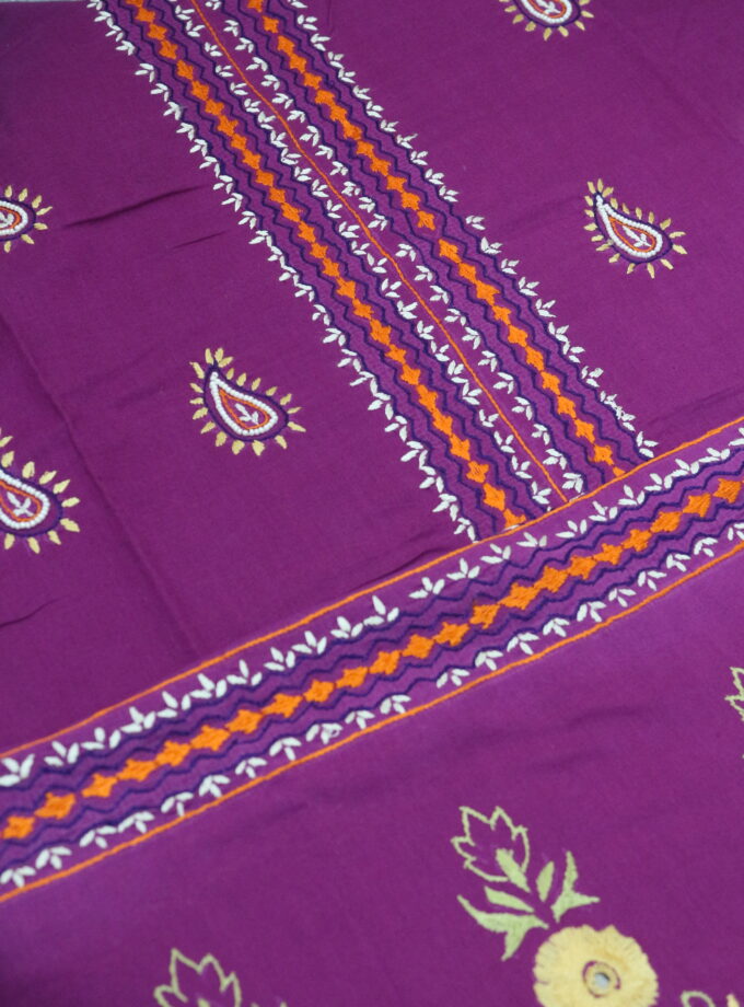 1 Pc Shirt embroidery with bead and mirror work