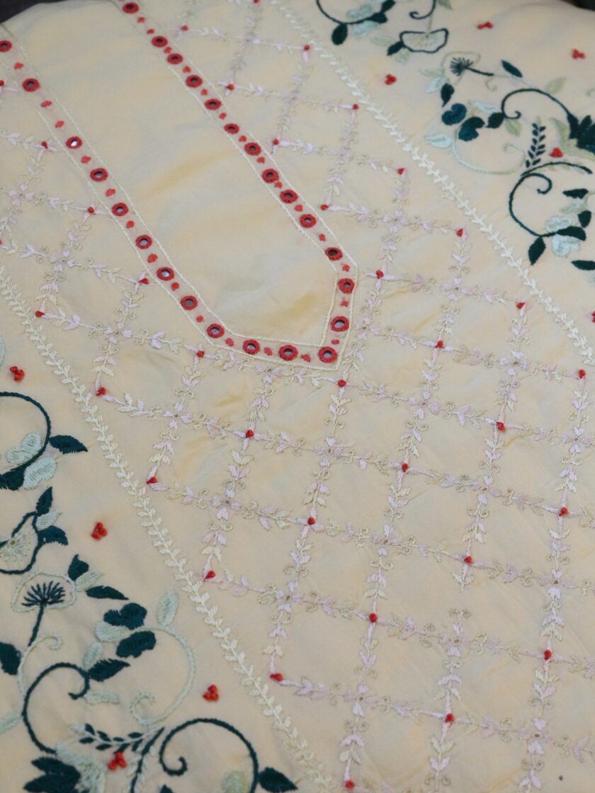 1 Pc Shirt embroidery with mirror work - Image 4