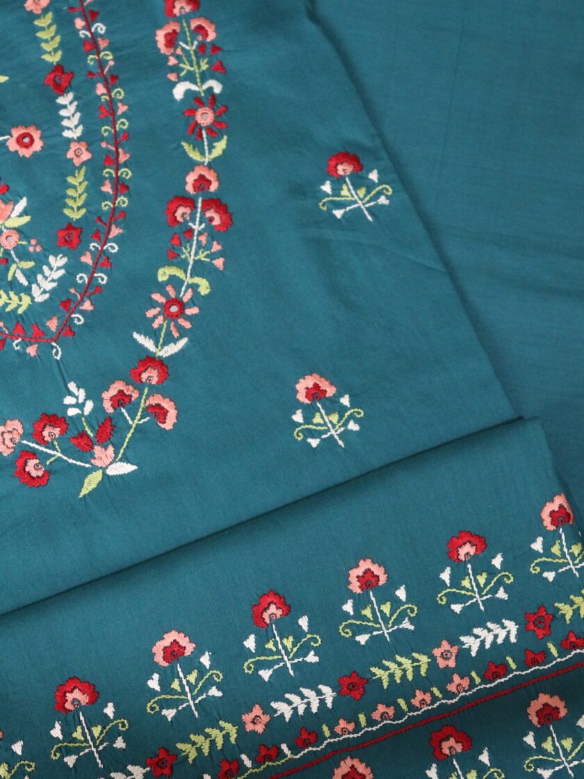 2 Pcs embroidered suit with mirror work - Image 4