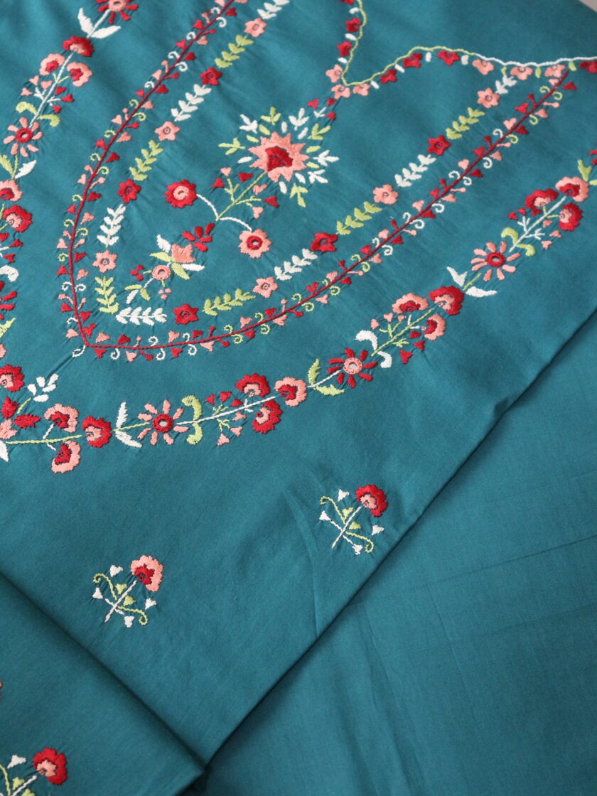 2 Pcs embroidered suit with mirror work