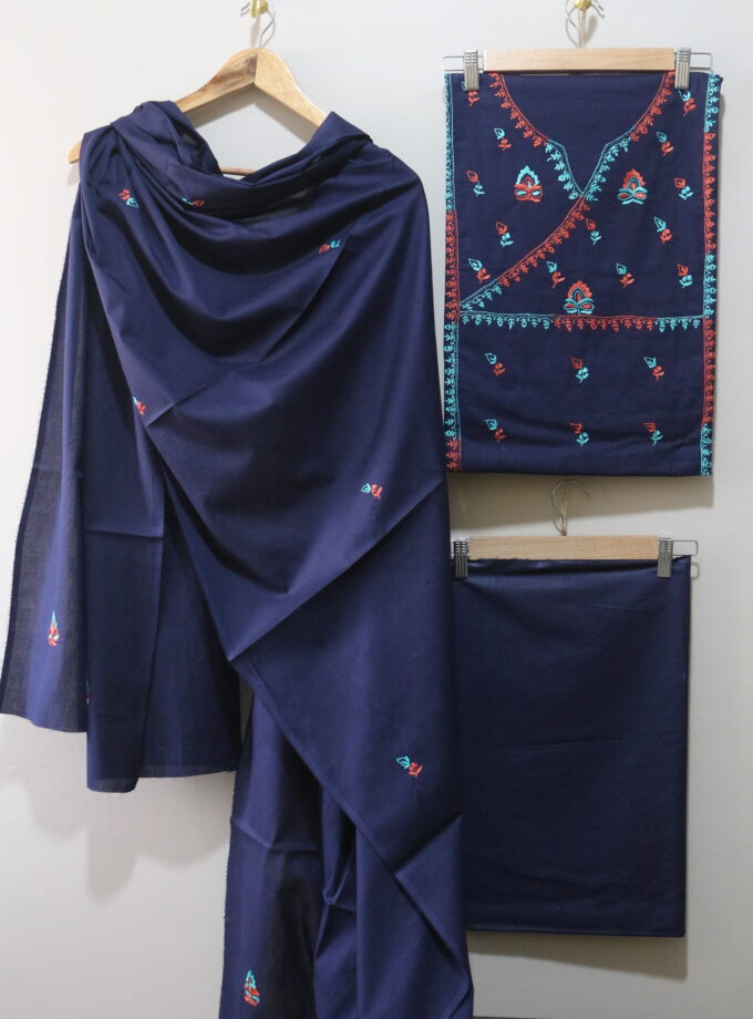 3 Pcs embroidered suit