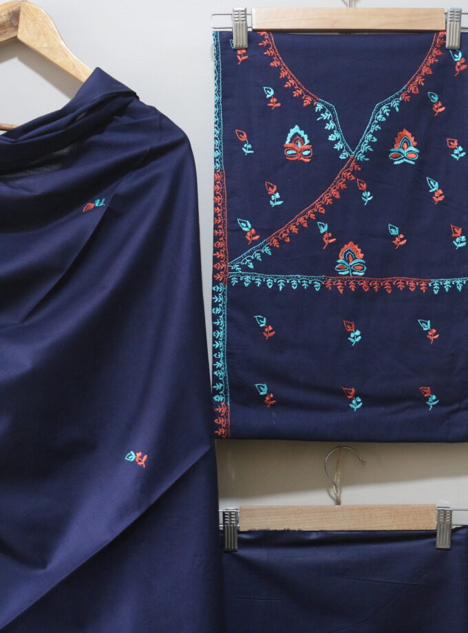 3 Pcs embroidered suit