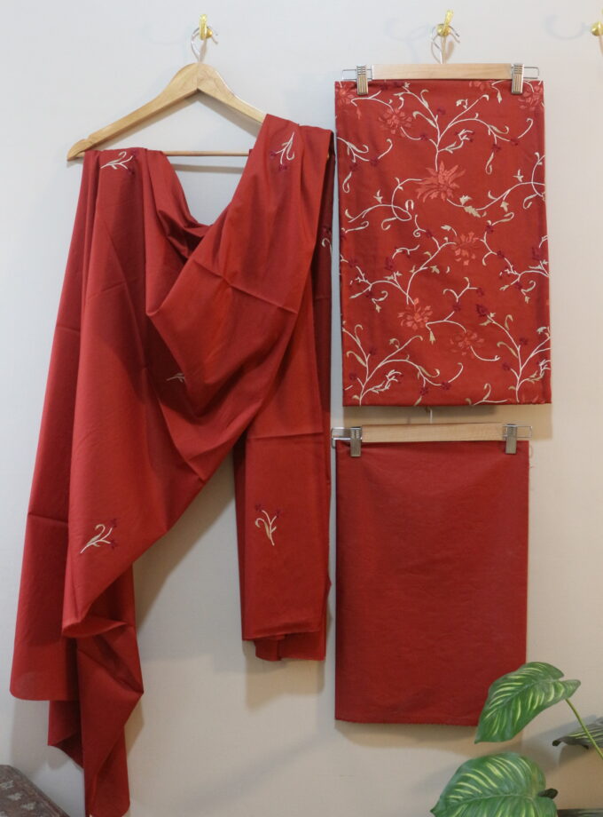 3 Pcs Embroidered Suit