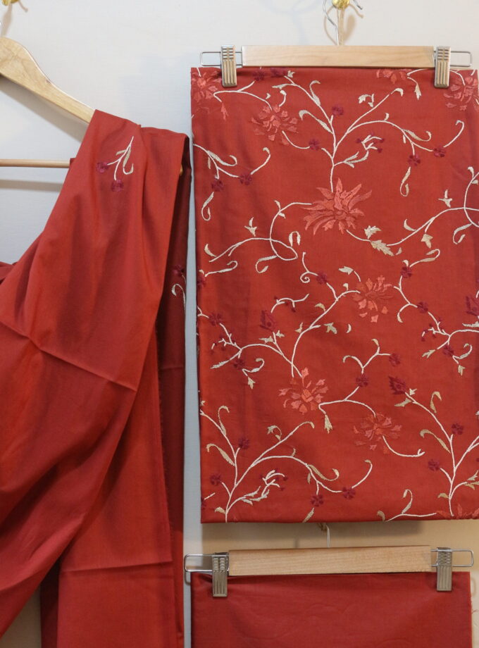 3 Pcs Embroidered Suit