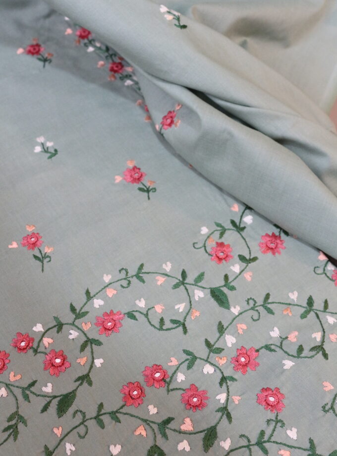 3 Pcs embroidered + mirror work suit