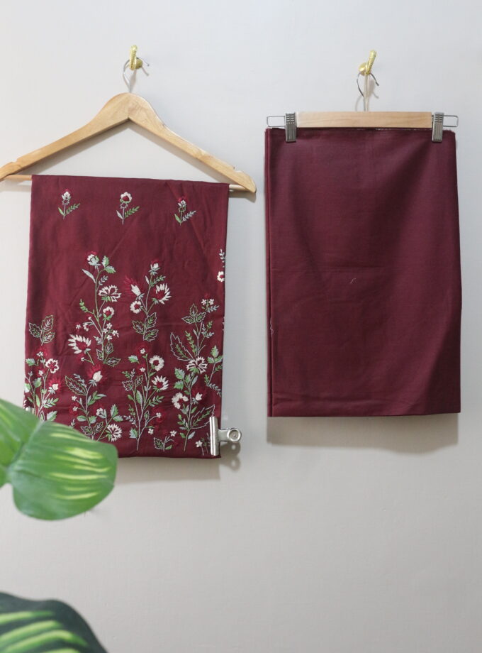 2 Pcs Embroidered Suit