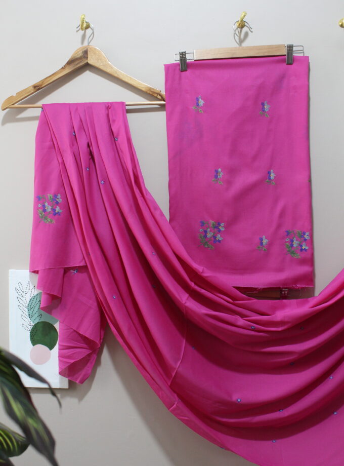2 Pcs Suit with Cross stitch