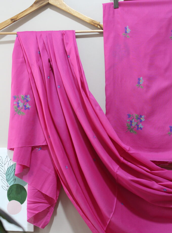 2 Pcs Suit with Cross stitch