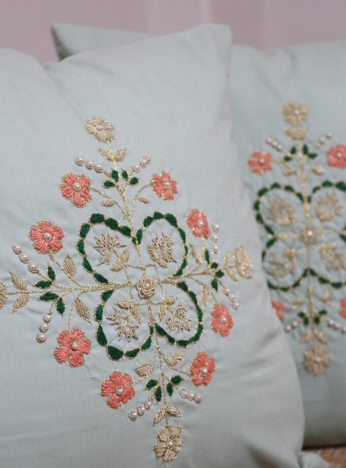4 Pcs Embroidered cushion covers set