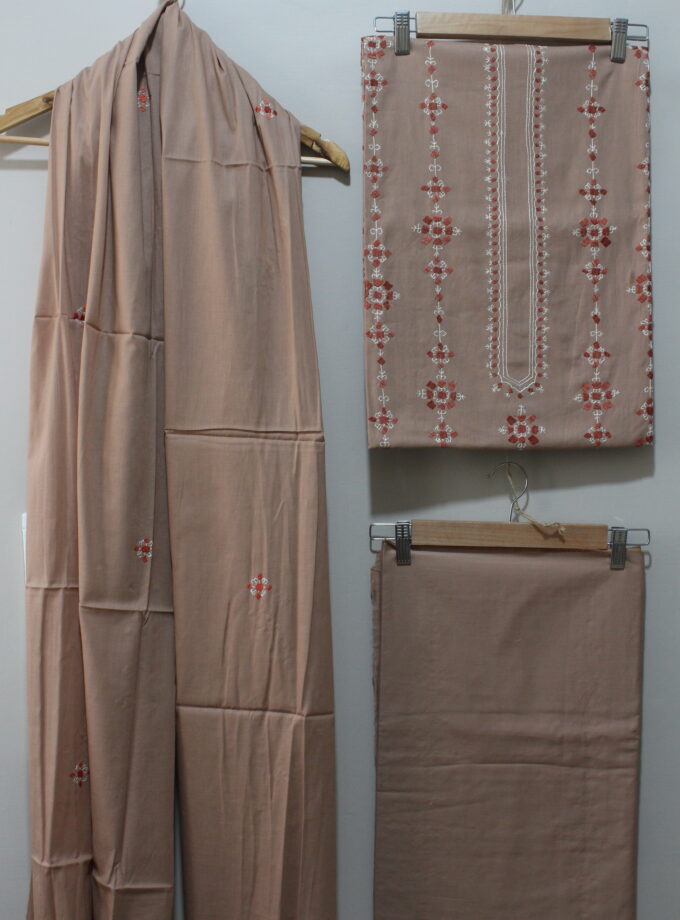 3 Pcs Embroidery Suit