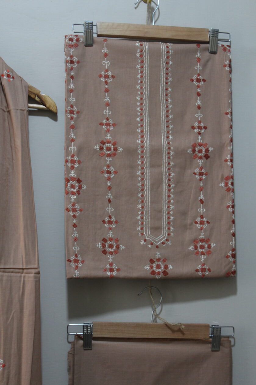 3 Pcs Embroidery Suit