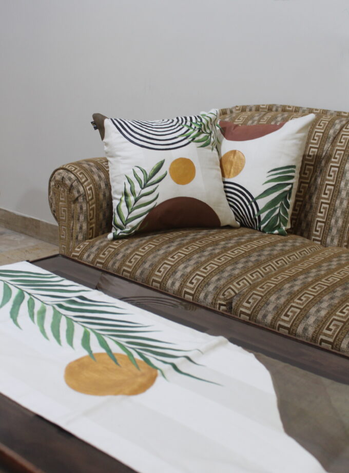 5 Piece Runner & cushion covers set