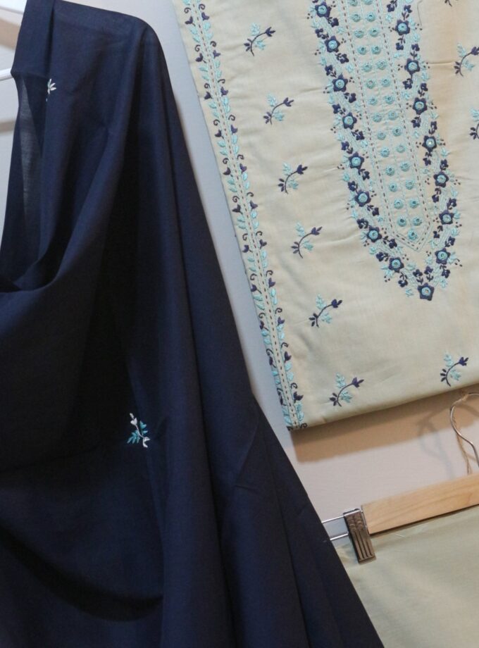 3 Pcs Embroidery and Mirror Work Suit