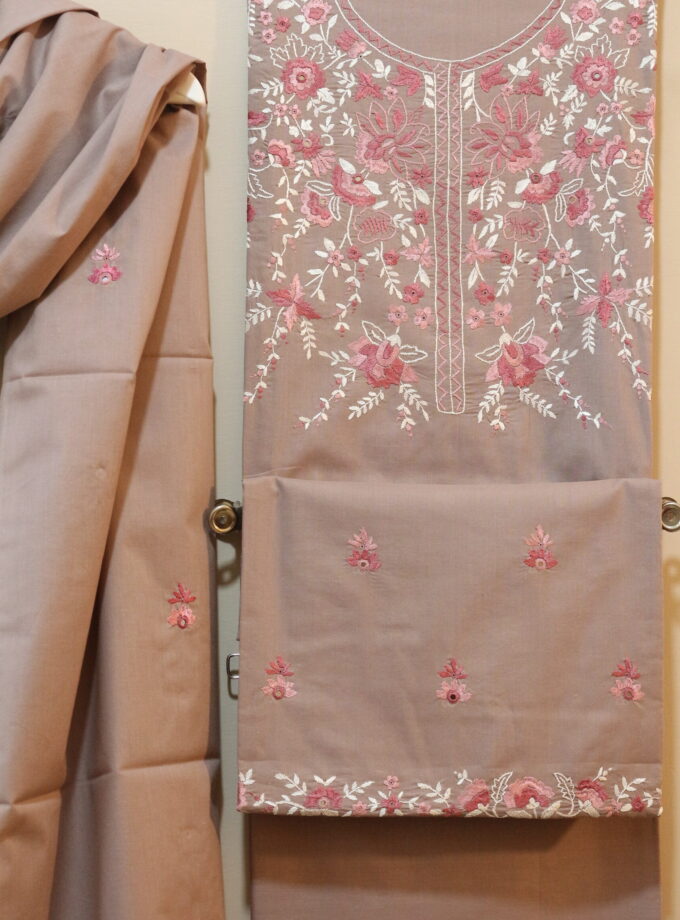 3 Pcs Embroidery and Mirror Work Suit