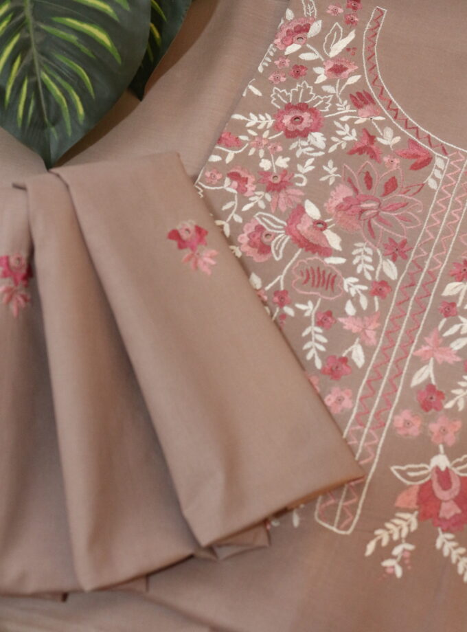 3 Pcs Embroidery and Mirror Work Suit