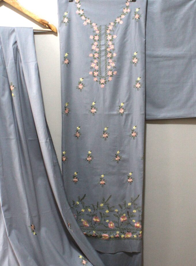 3 Pcs Embroidery Suit