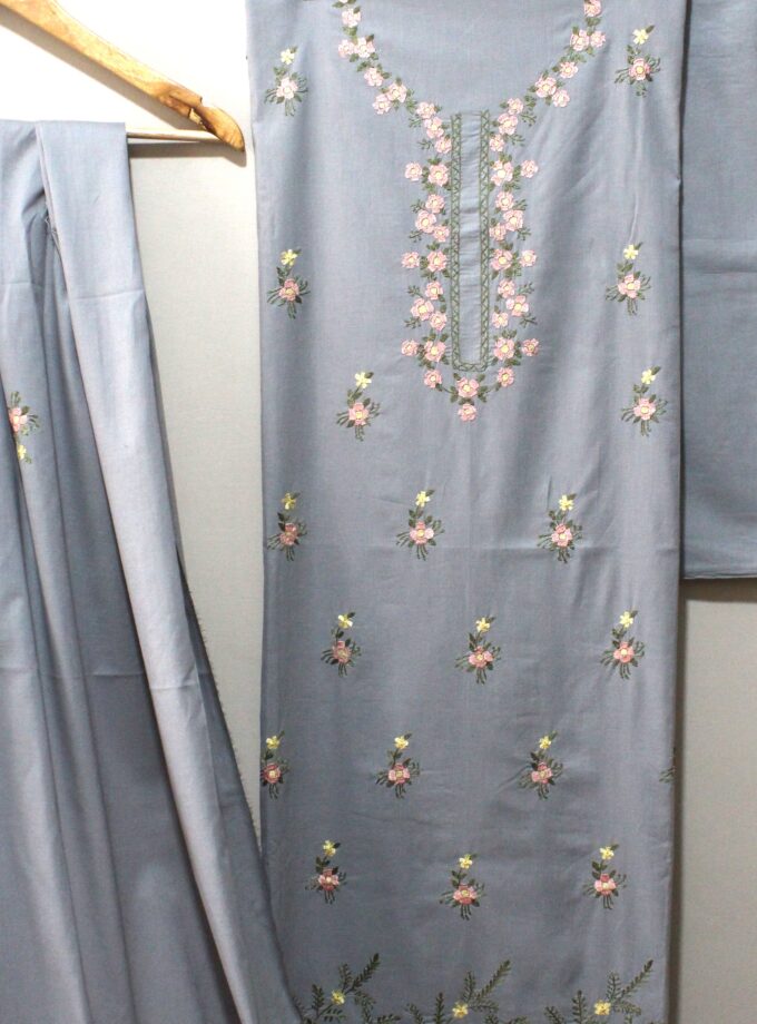 3 Pcs Embroidery Suit